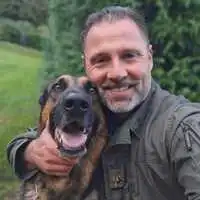 Rene Stangl mit seinem Partner Ion