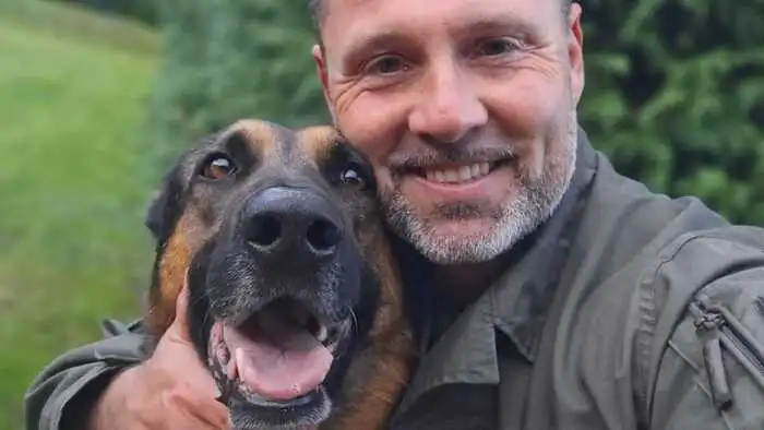 Rene Stangl mit seinem Partner Ion