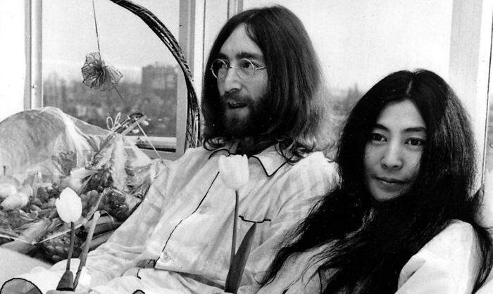 Legendär: "Bed in" von John Lennon und Yoko Ono in der Präsidenten-Suite des Hilton Hotels in Amsterdam im März 1969