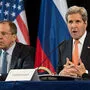 Russlands Außenminister Lawrow und US-Außenminister Kerry (links)