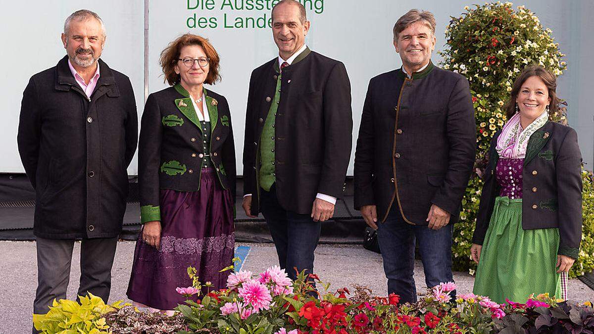 Obmann-Stv.Franz Frosch, Brigitte Schierhuber, Obmann Herbert Gugganig, Obmann-Stv. Fritz Zefferer, Barbara Schiefer