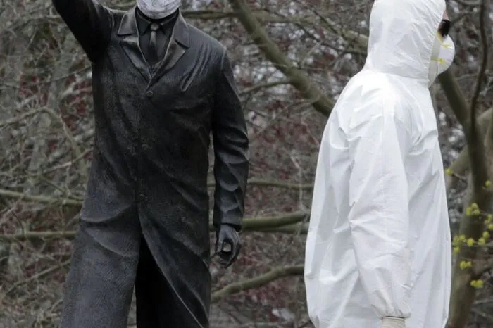 Die Statue "Der Starter" wird heuer in Boston keinen Marathon starten lassen.
