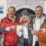 Kärntens Olympiasieger Matthias Mayer, Franz Klammer, Fritz Strobl und Thomas Morgenstern gratulierten Anna Gasser