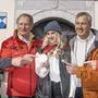 Kärntens Olympiasieger Matthias Mayer, Franz Klammer, Fritz Strobl und Thomas Morgenstern gratulierten Anna Gasser