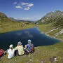 Perfektes Jausenplatzerl hoch über dem Oberhüttensee
