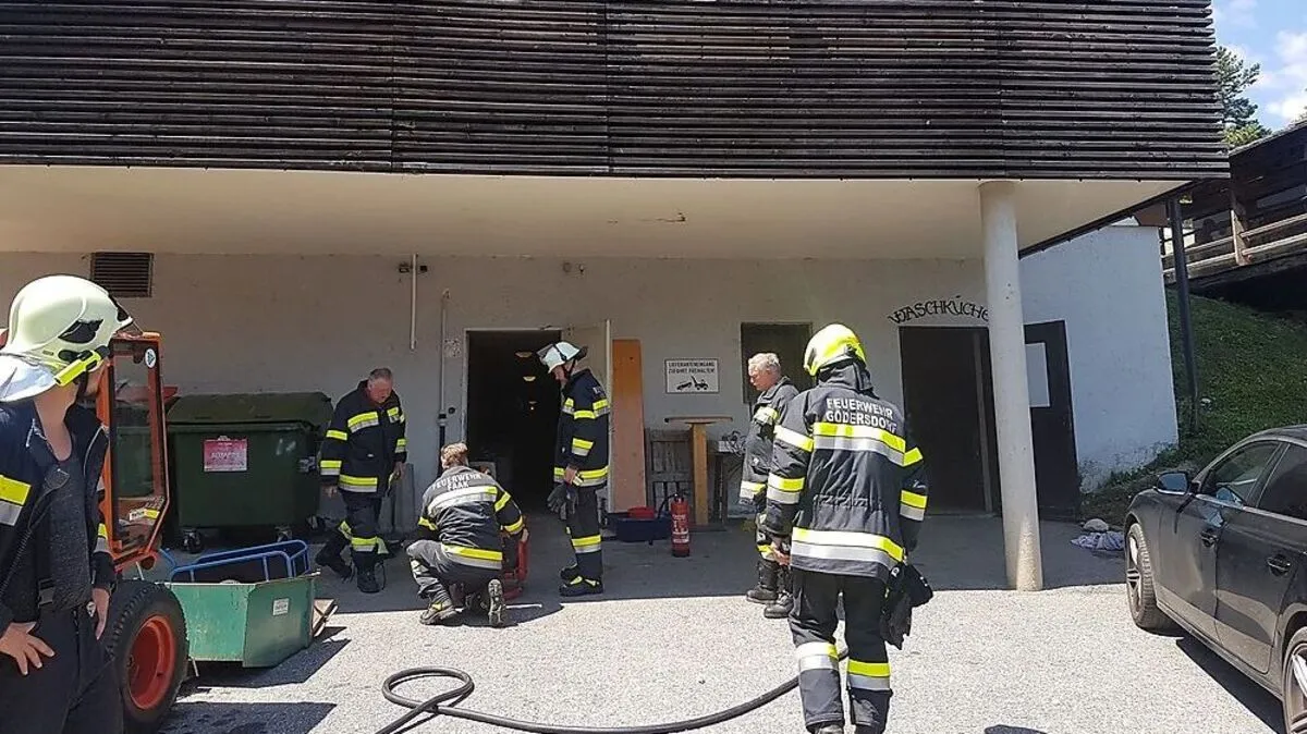 Brand in einem Wäschetrockner