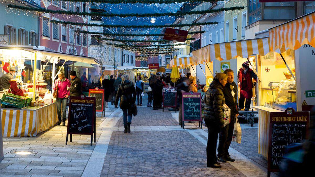 Der Lienzer Stadtmarkt hat am 23. und 30. Dezember geöffnet, am 24. und 31. Dezember bleibt er geschlossen