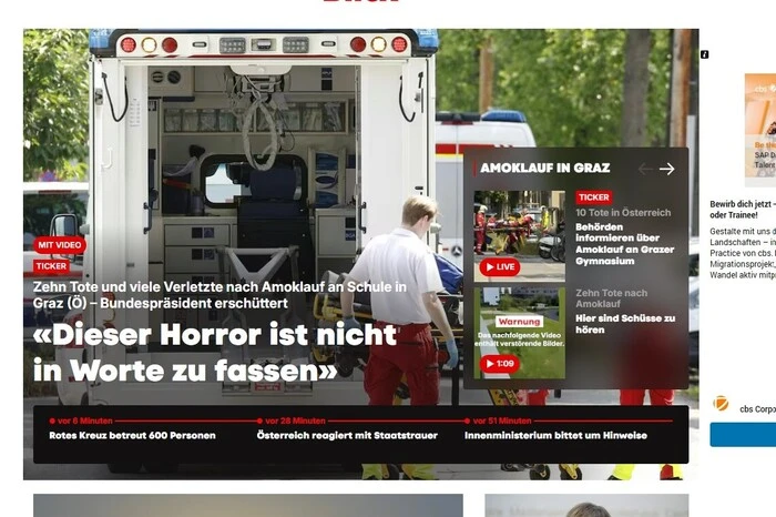 und die Website des Schweizer „Blick“.