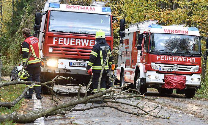 Die Floriani im Einsatz in Roitham (Bezirk Gmunden)