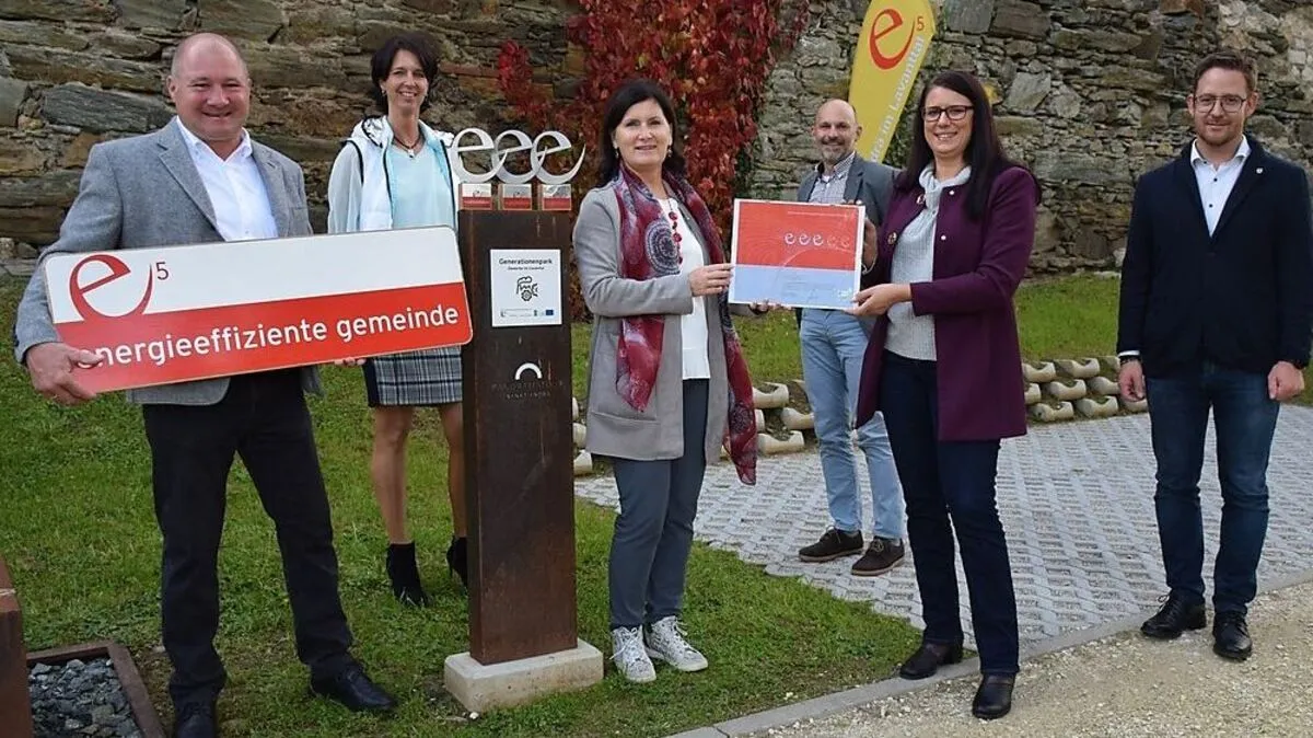 Die Gemeinde St. Andrä darf sich über 3 "e" für Energieeffizienz freuen