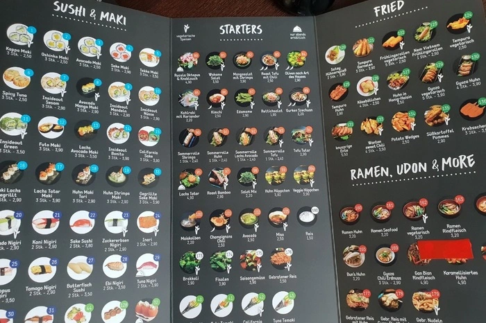 Geboten werden Sushi & Maki & vieles mehr.