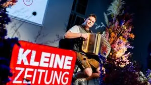 Luis Lanzinger begeisterte mit der Ziehharmonika