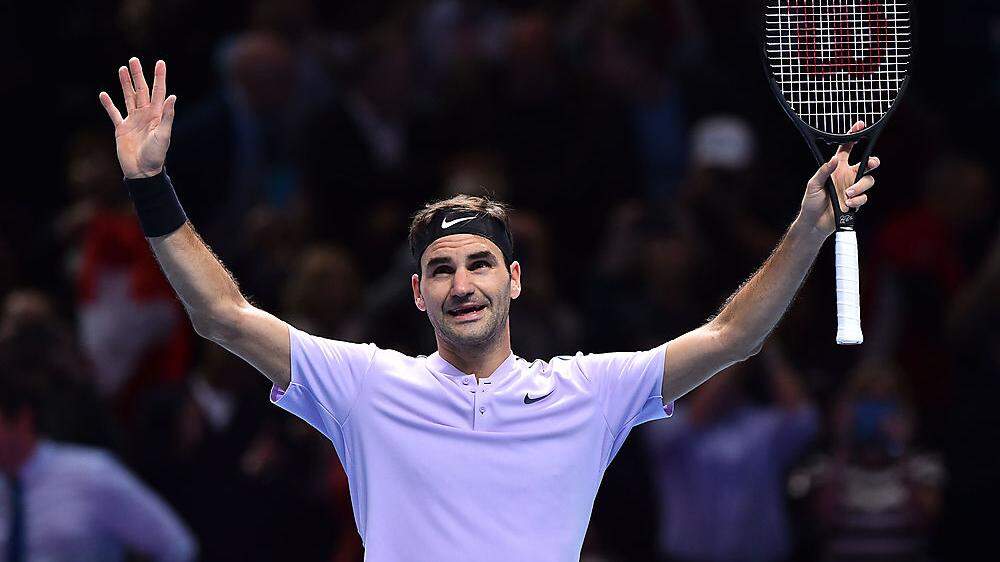 Roger Federer steht beim ATP-Finale in London schon im Hlabfinale