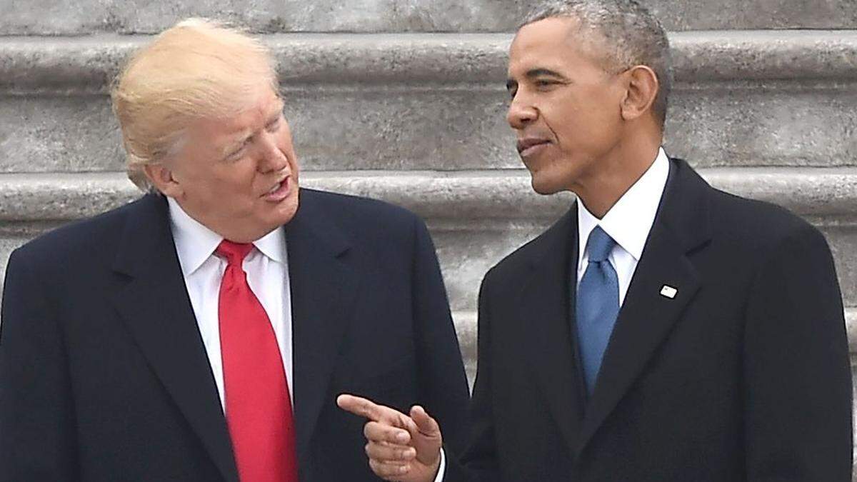 Donald Trump mit Barack Obama.