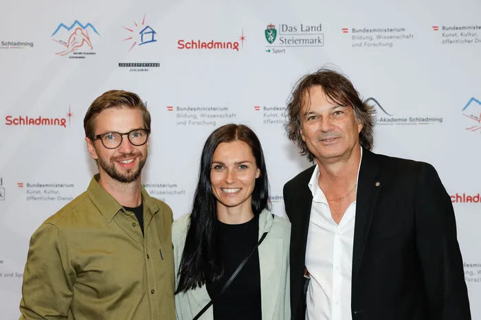 Familie Veith: Manuel (ehemaliger Snowboarder und Schladming-Schüler), Anna und Wolfgang (Vater von Manuel)