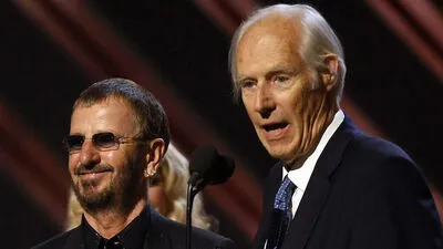 George Martin (rechts) mit Ringo Starr