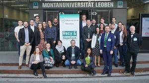 Das Organisationsteam der Recy- und Depotech-Konferenz an der Montanuniversität Leoben mit Professor Roland Pomberger (rechts)