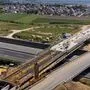 Die neue Brücke über die A9