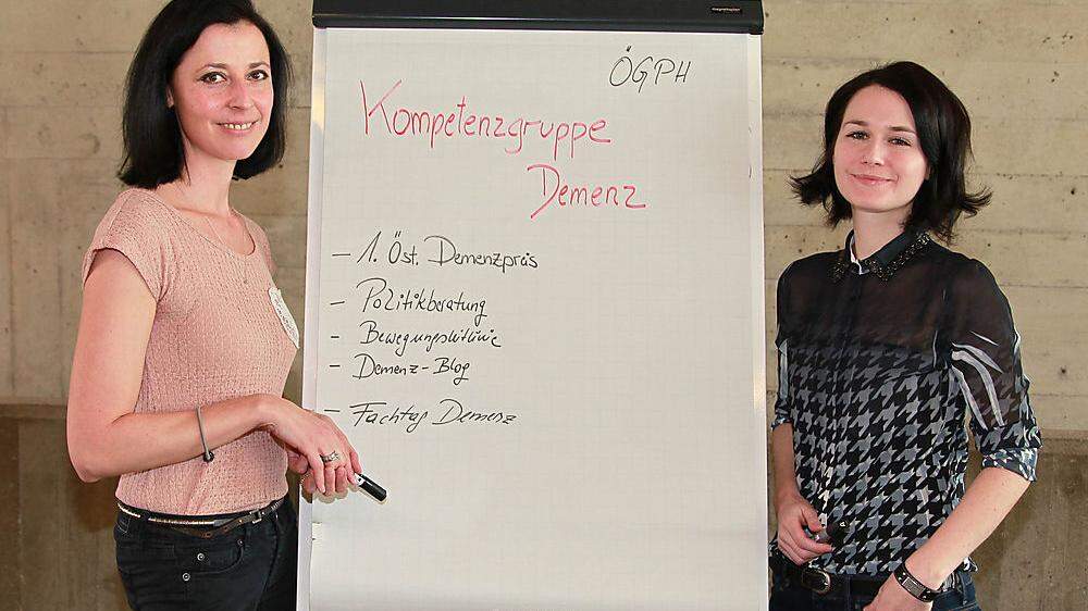 Eva Mir (links) und Doris Gebhard wollen sich mit anderen Demenzforschern vernetzen 