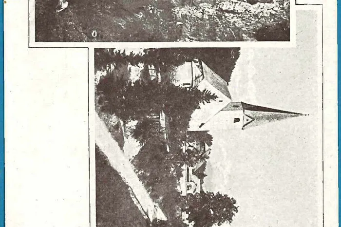 Gallizien mit Pfarrkirche und dem Wildensteiner Wasserfall
