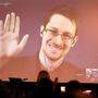 Edwars Snowden bei einem  Videochat