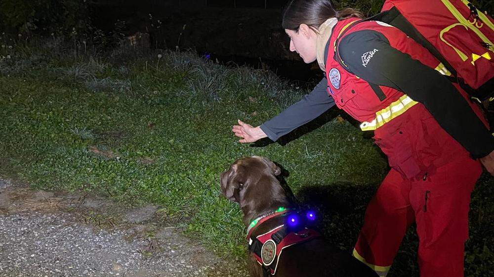 Rettungshundebrigade suchte in Harbach nach dem Vermissten 