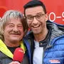 Moderator Marco Ventre (rechts) mit Sepp Krassnitzer, bekannt durch das Duo „Waterloo und Robinson“ 
