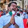 Angeschlagen, aber nicht erledigt: Matteo Salvini bei einem Auftritt in Rom