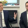 Kurz und Cyber-Experte Kravitz bei der kurzfristig einberufenen Pressekonferenz Donnerstagfrüh 