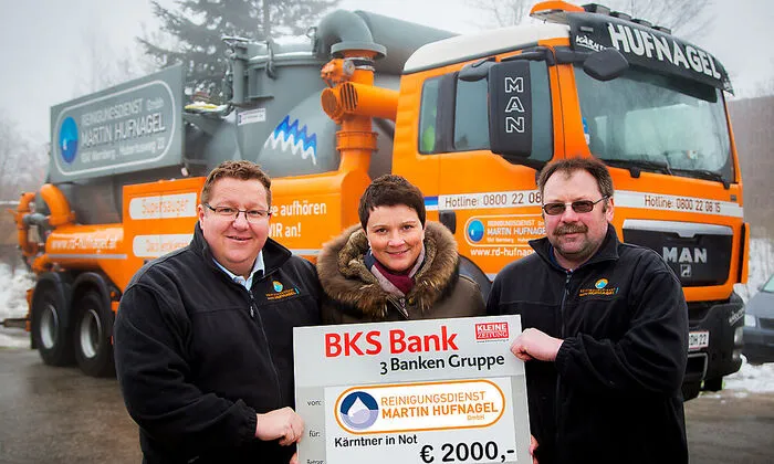 Auch die Firma Reinigungsdienst Hufnagel aus Wernberg stellte sich in den Dienst der guten Sache