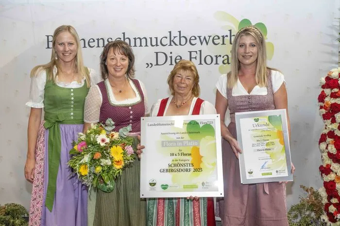 Die Gemeinde Strallegg holt sich Platin in der Kategorie „Schönstes Gebirgsdorf“