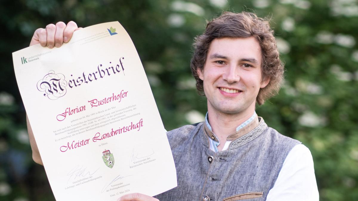Florian Pusterhofer hat seine Meisterprüfung mit Bravour abgelegt