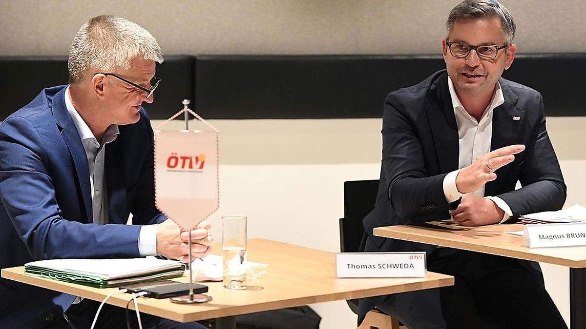 ÖTV-Geschäftsführer Schweda (links) und Präsident Brunner