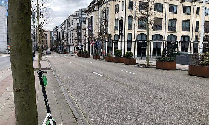 Avenue de Cortenbergh, hier hat die Ständige Vertretung Österreichs ihren Sitz: Wie ausgestorben am Freitagnachmittag
