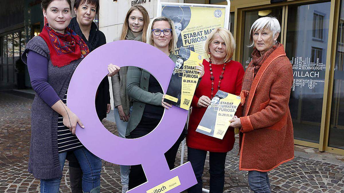 Karin Kerschbaumer, Gerith Laure-Kelz, CHS-Schülerin Anna-Lena Huber, Frauenbeauftragte Marie-Theres Grillitsch, Gerda Sandriesser und Domenica Lindermuth vom Soroptimisten-Club Villach