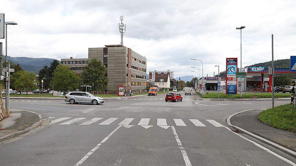 An dieser Stelle in Leoben-Donawitz ist ein Kreisverkehr geplant