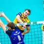 BLEIBURG,AUSTRIA,28.SEP.24 - VOLLEYBALL - AVL, Austrian Volley League, Supercup, SK Aich/Dob vs Hypo Tirol. Image shows Noel Simon Jakob Krassnig (Aich/Dob). Photo: GEPA pictures/ Matic Klansek