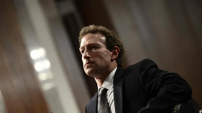Mark Zuckerberg bei einer Senats-Anhörung im Jänner