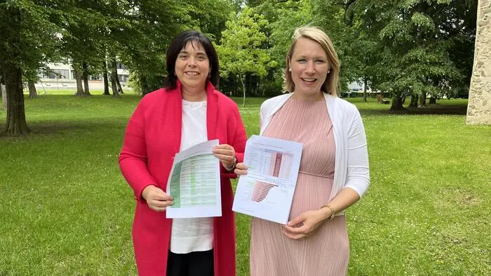 Nationalratsabgeordnete Agnes Totter und Landtagsabgeordnete Julia Majcan 