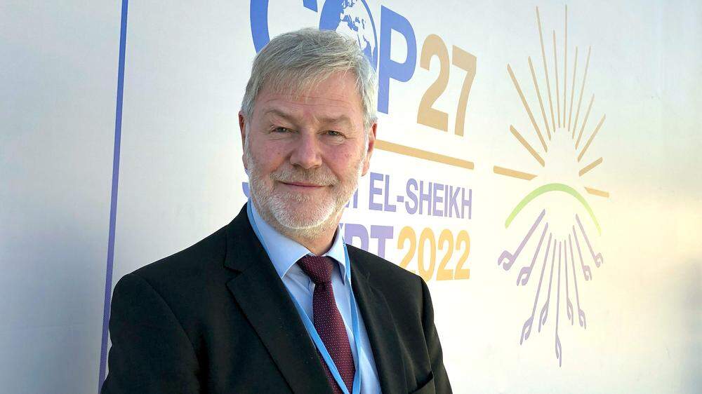 Helmut Hojesky am Konferenzgelände von Sharm el-Sheikh