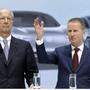 VW-Boss Diess (rechts) und Aufsichtsrats-Chef Pötsch