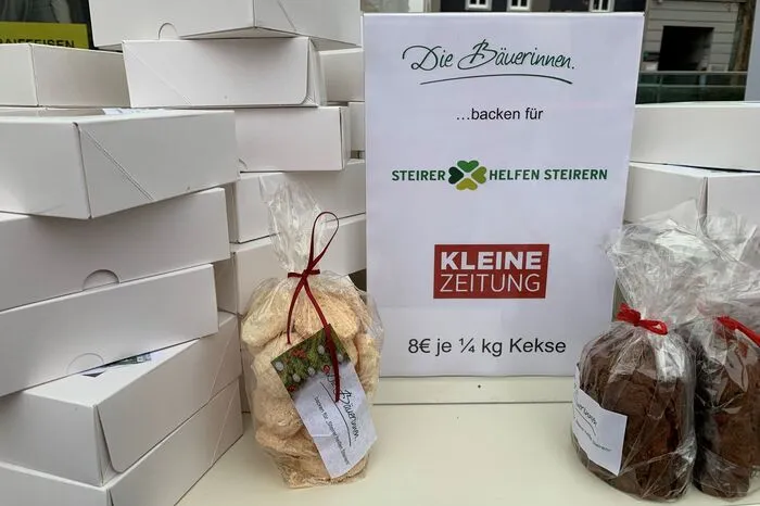 Rund 100 Bäuerinnen aus dem Bezirk Bruck-Mürzzuschlag haben Kekse gebacken. So sind 124 Kilo zusammengekommen.