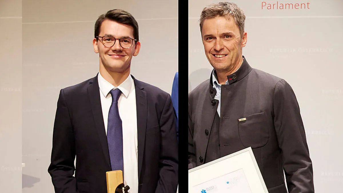 Michael Eichlseder und Albert "Api" Prugger sind "besonders engagierte" Rettungskräfte