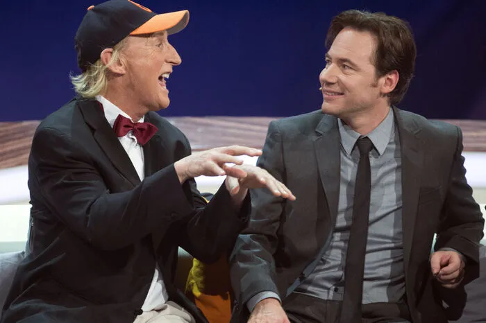 Gipfeltreffen: Mit Michael "Bully" Herbig 2014 gemeinsam bei "Wetten, dass . . ." auf der Couch