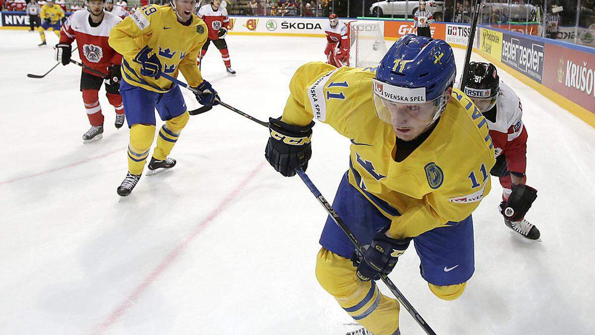 Simon Hjalmarsson im Trikot der schwedischen Nationalmannschaft