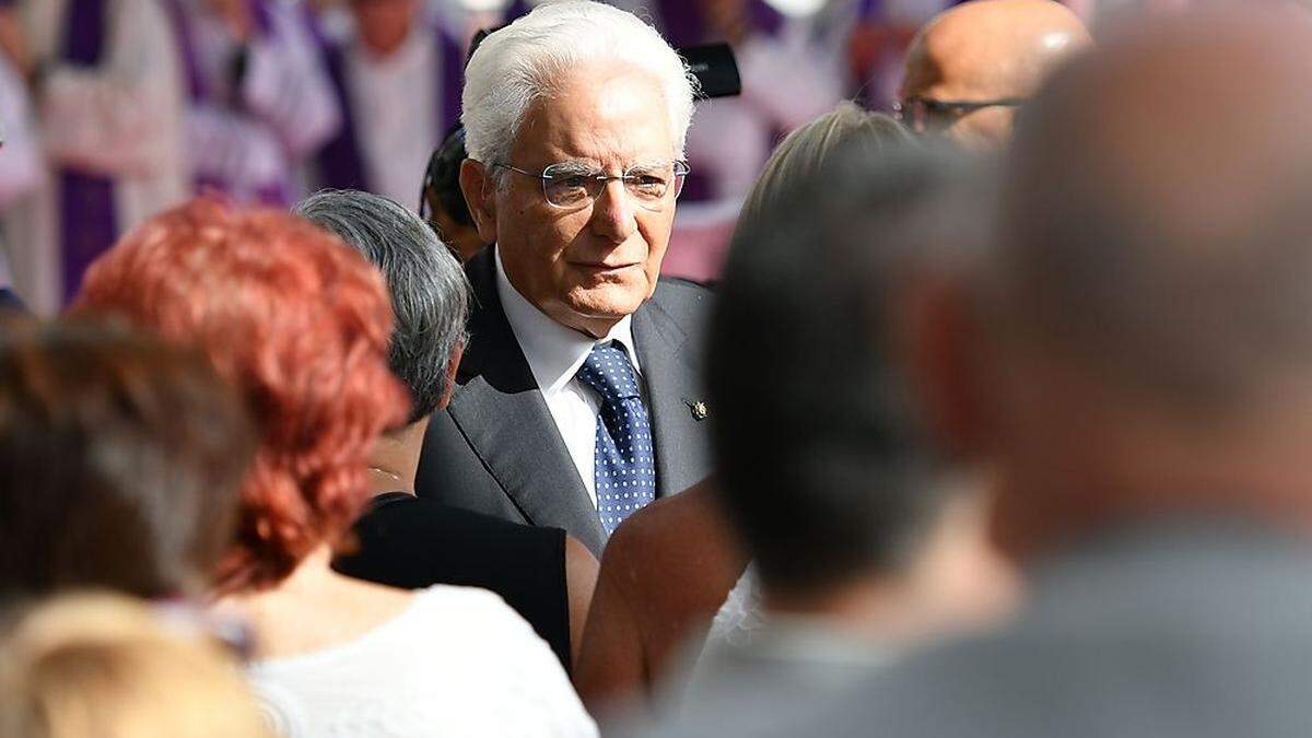 Italiens Präsident Sergio Mattarella 