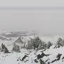 Auf den Bergen der westlichen Obersteiermark (hier im Bild die Turracher Höhe um 15 Uhr) begann es Dienstagnachmittag ordentlich zu schneien