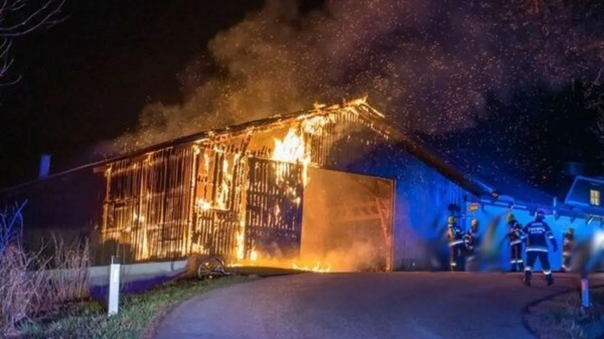 Der Großbrand in Guggendorf bei Schäffern