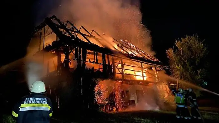 Ein Haus in Keutschach stand diese Woche in Vollbrand