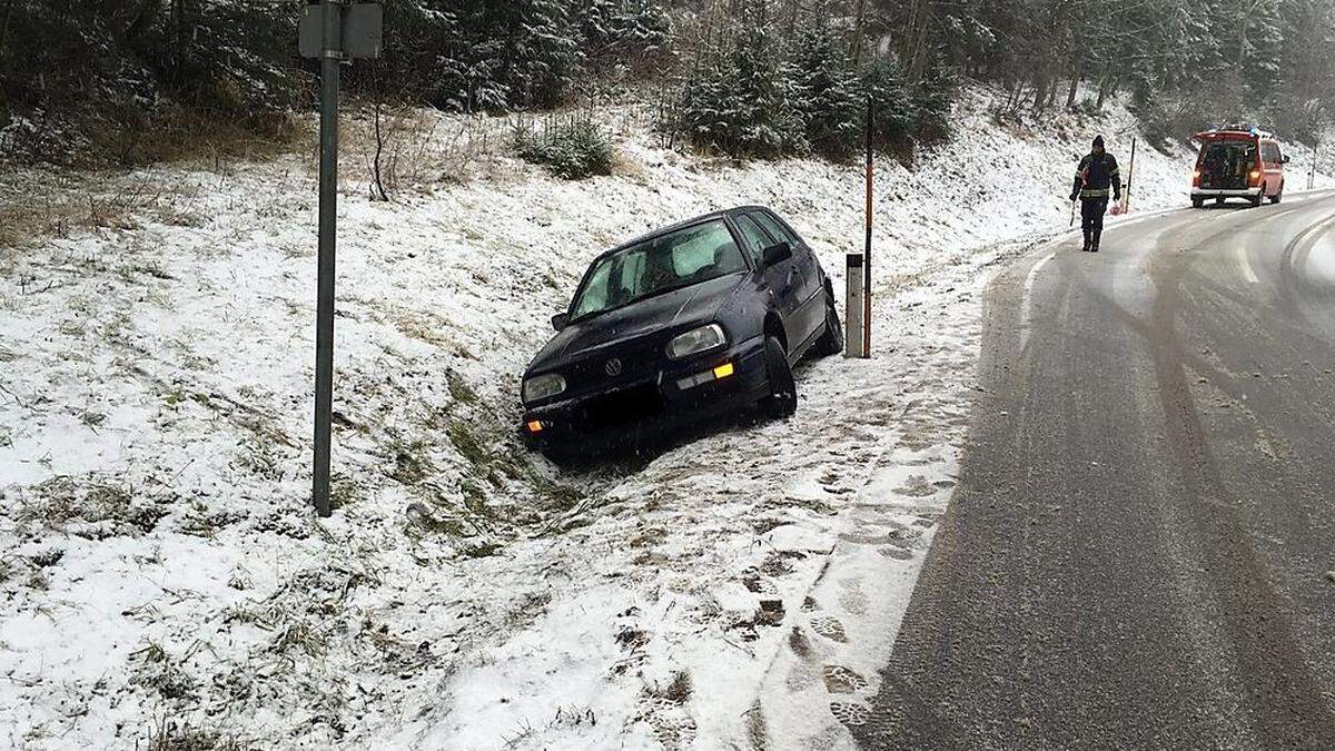 Der Schnee machte dem Auto offenbar zu schaffen